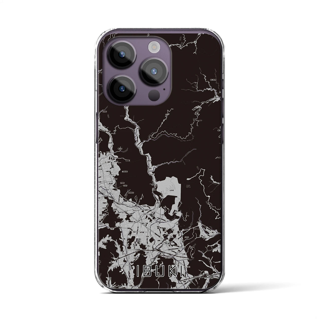 【伊吹(滋賀県)】地図柄iPhoneケース(クリアタイプ)