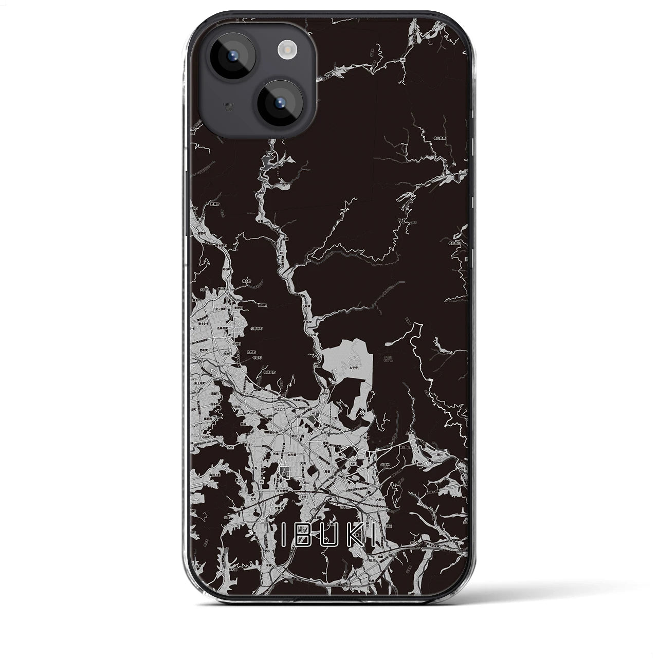 【伊吹(滋賀県)】地図柄iPhoneケース(クリアタイプ)