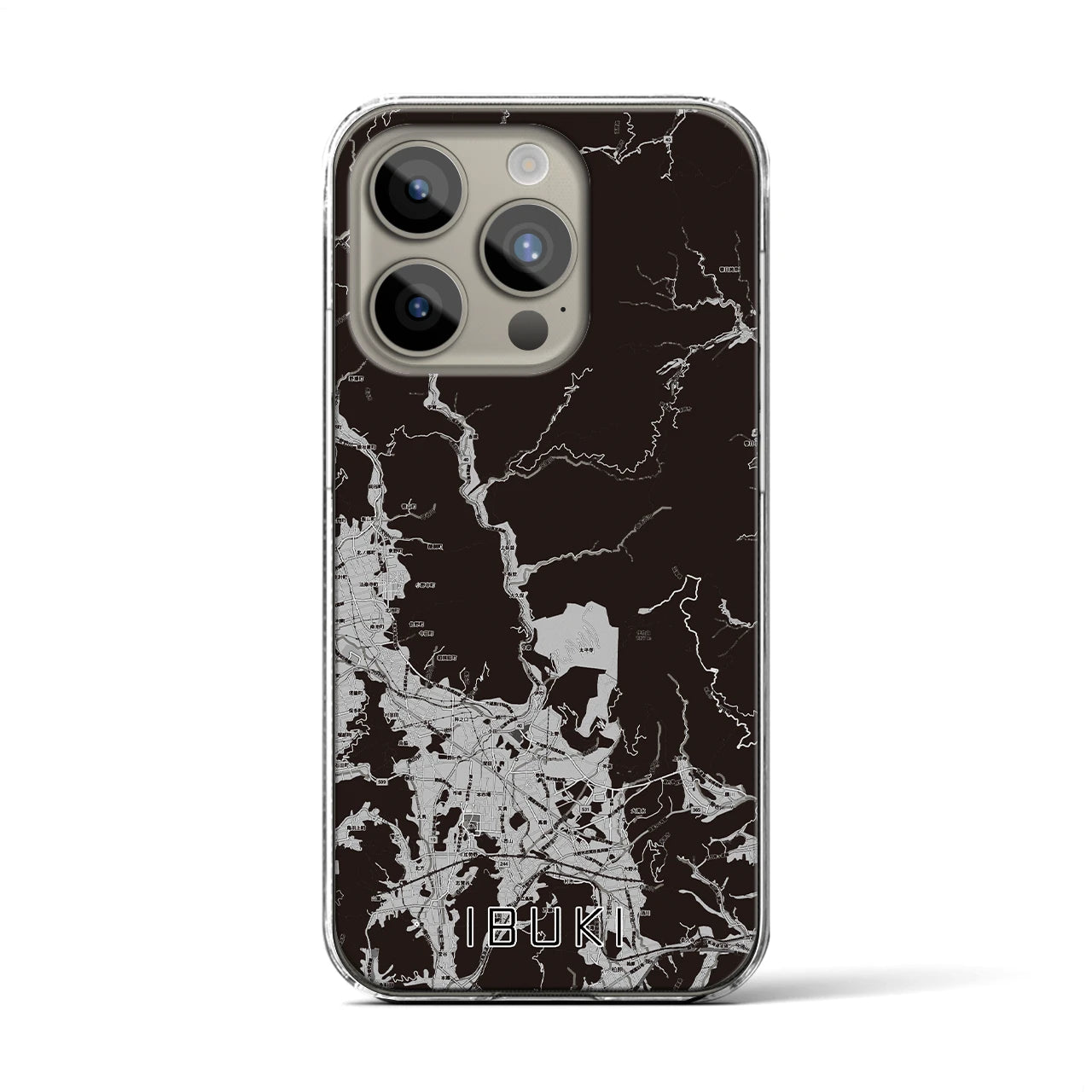 【伊吹(滋賀県)】地図柄iPhoneケース(クリアタイプ)