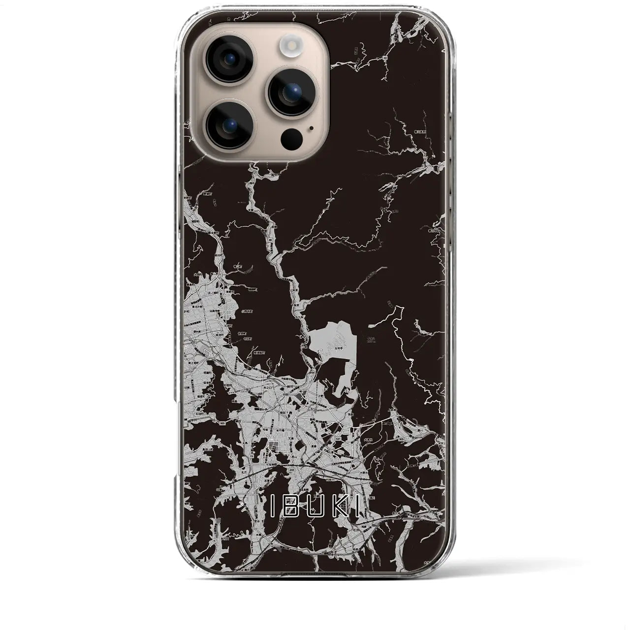 【伊吹(滋賀県)】地図柄iPhoneケース(クリアタイプ)