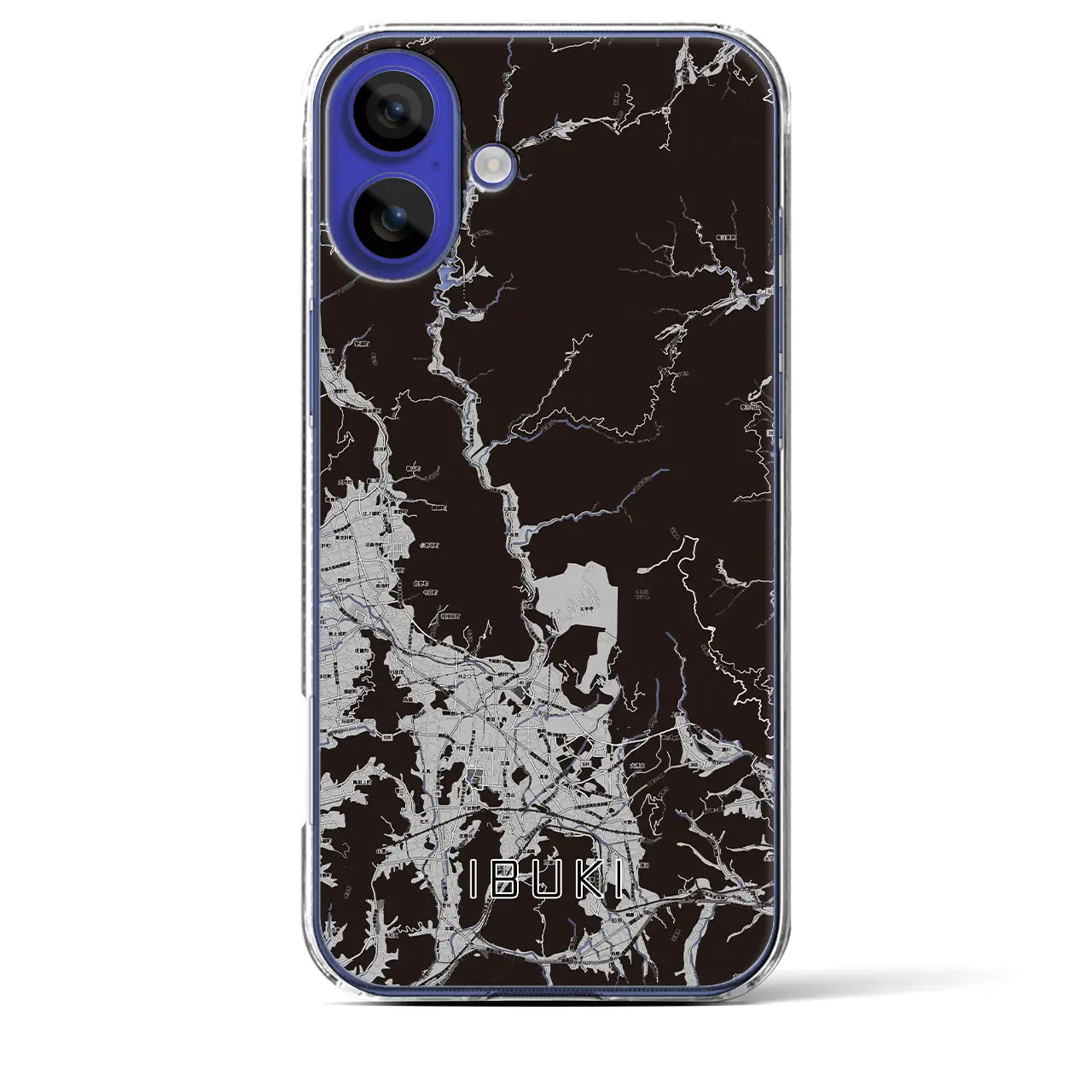 【伊吹(滋賀県)】地図柄iPhoneケース(クリアタイプ)