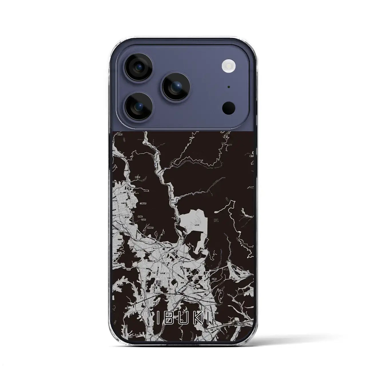 【伊吹(滋賀県)】地図柄iPhoneケース(クリアタイプ)