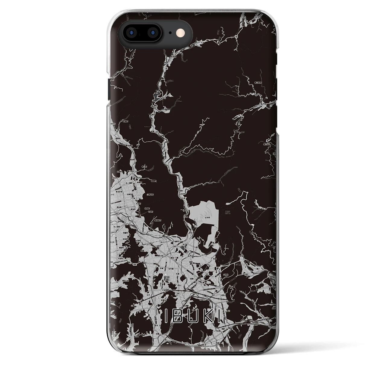 【伊吹(滋賀県)】地図柄iPhoneケース(クリアタイプ)