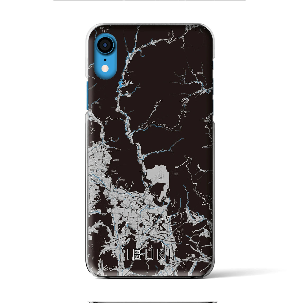 【伊吹(滋賀県)】地図柄iPhoneケース(クリアタイプ)