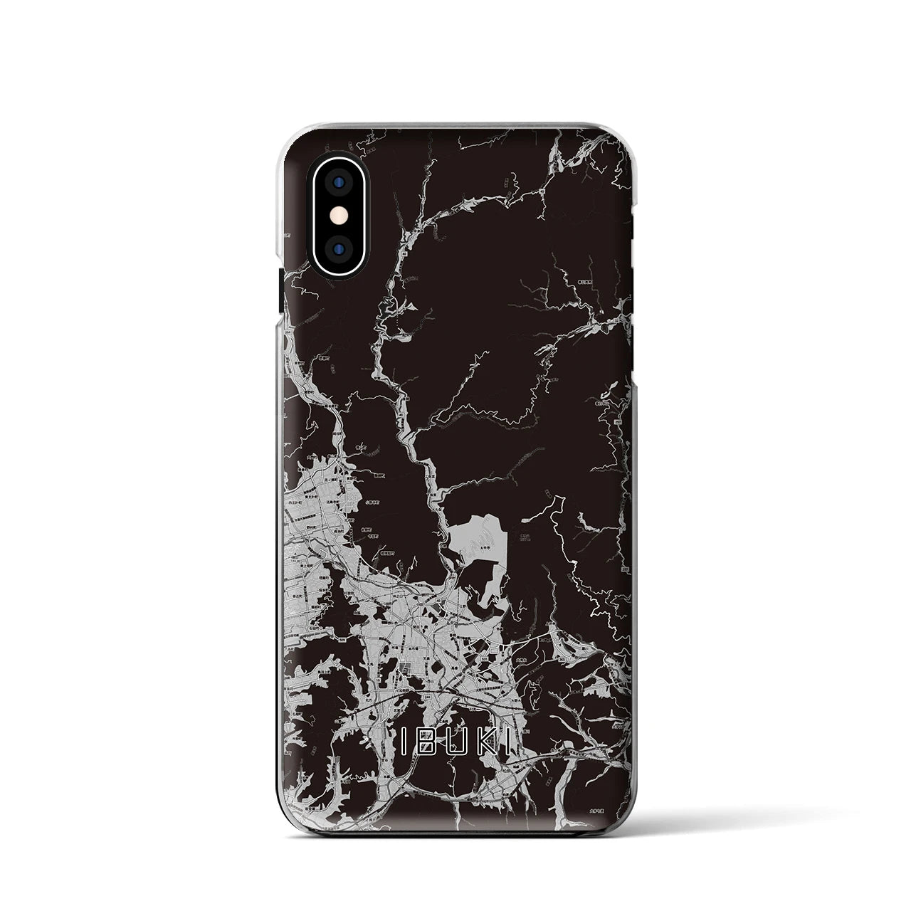 【伊吹(滋賀県)】地図柄iPhoneケース(クリアタイプ)