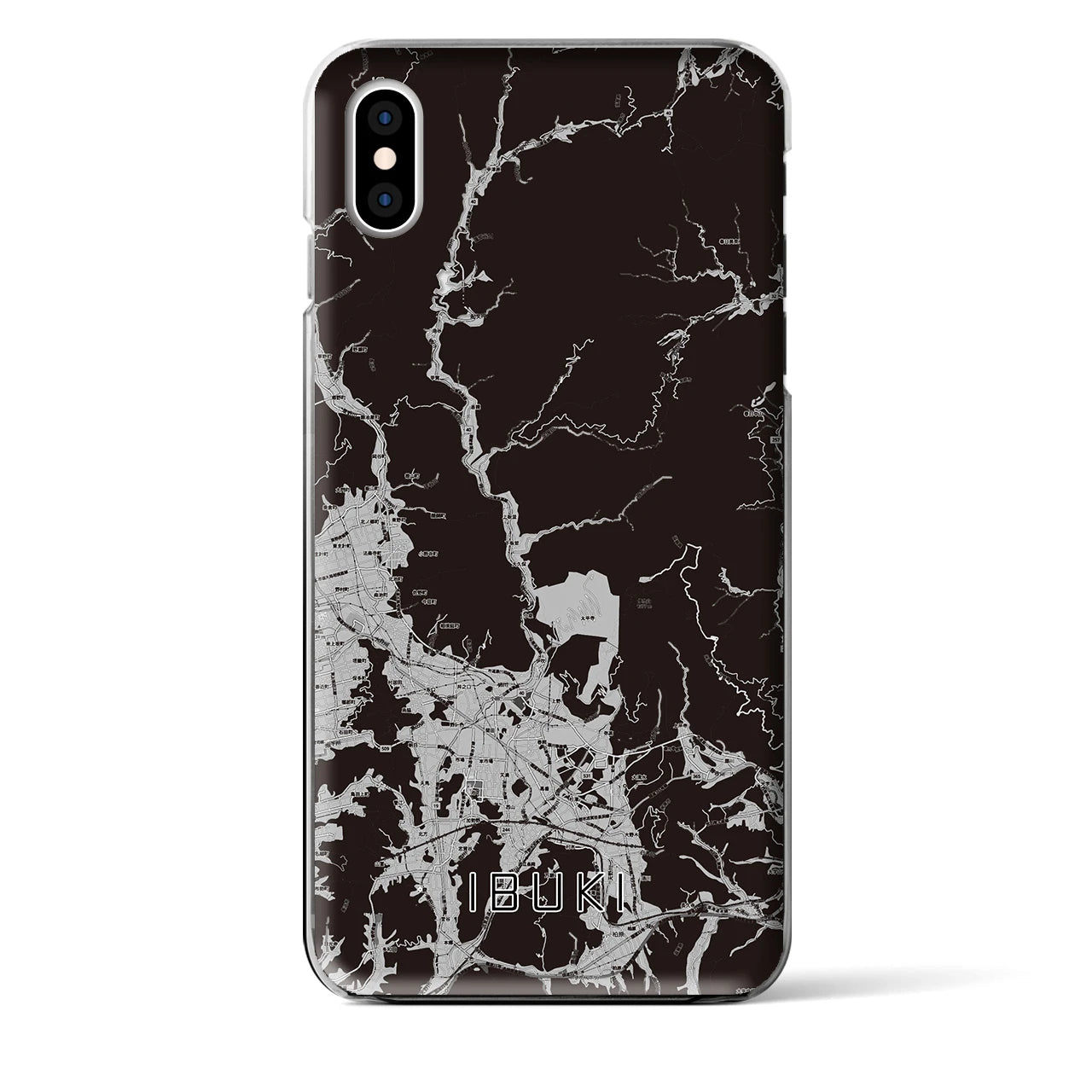 【伊吹(滋賀県)】地図柄iPhoneケース(クリアタイプ)