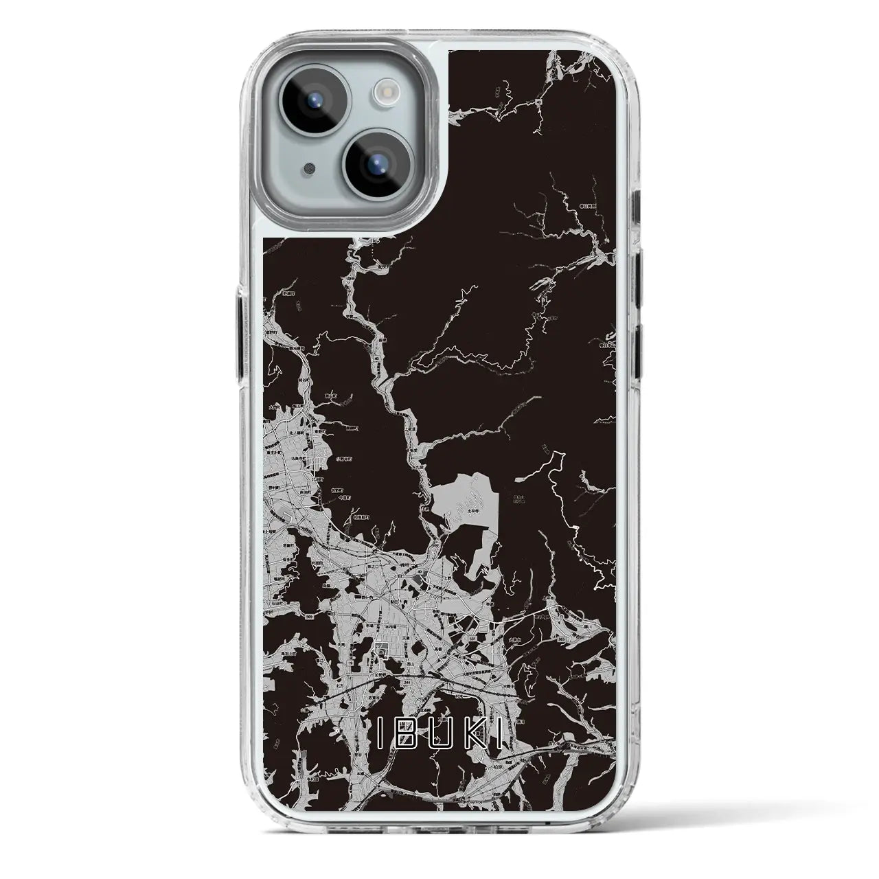 【伊吹(滋賀県)】地図柄iPhoneケース(MagSafeタイプ)