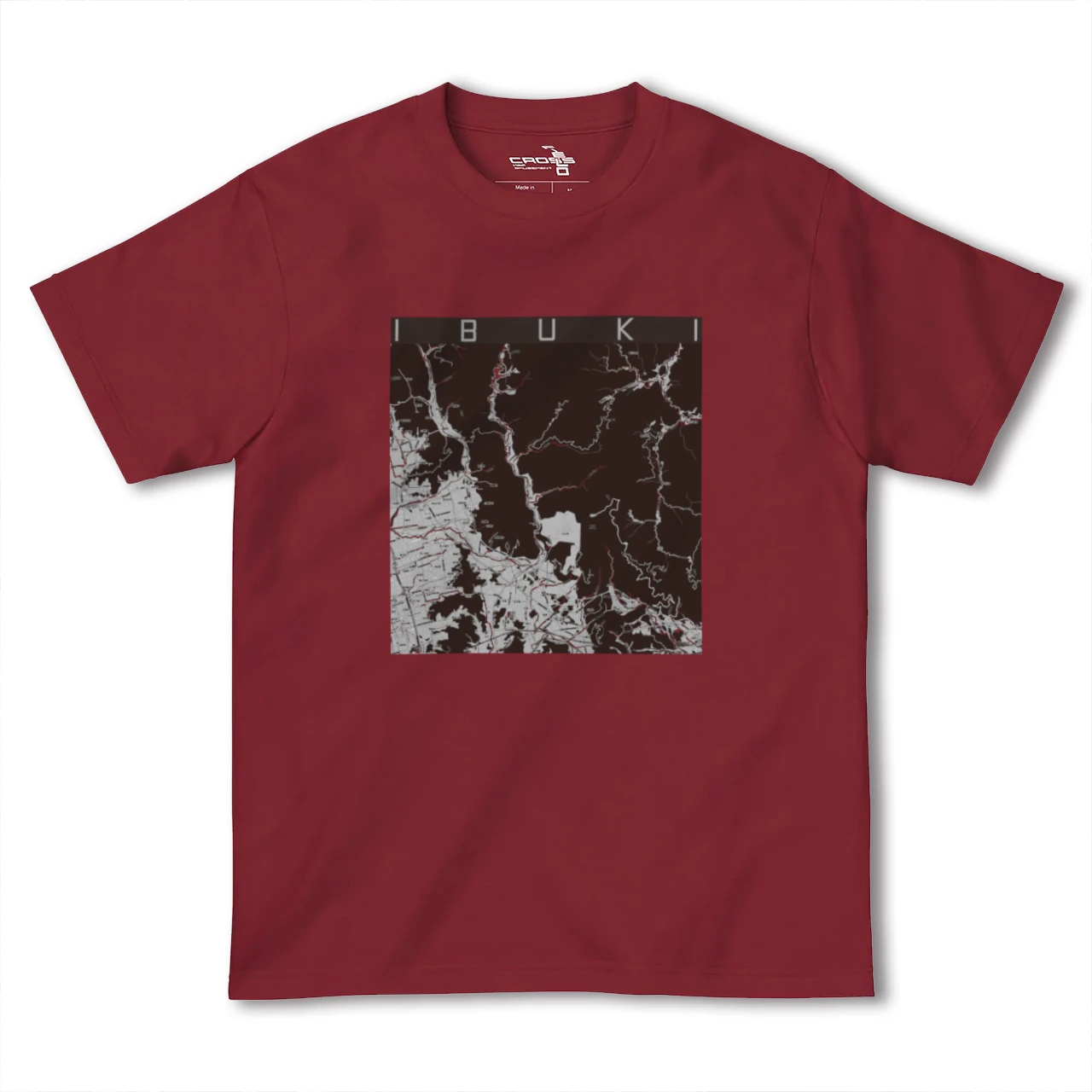 【伊吹(滋賀県)】地図柄ヘビーウェイトTシャツ