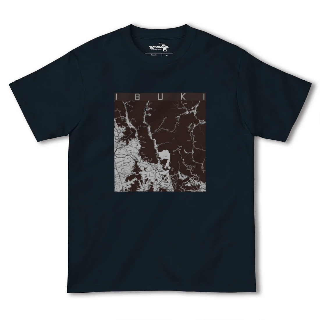 【伊吹(滋賀県)】地図柄ヘビーウェイトTシャツ