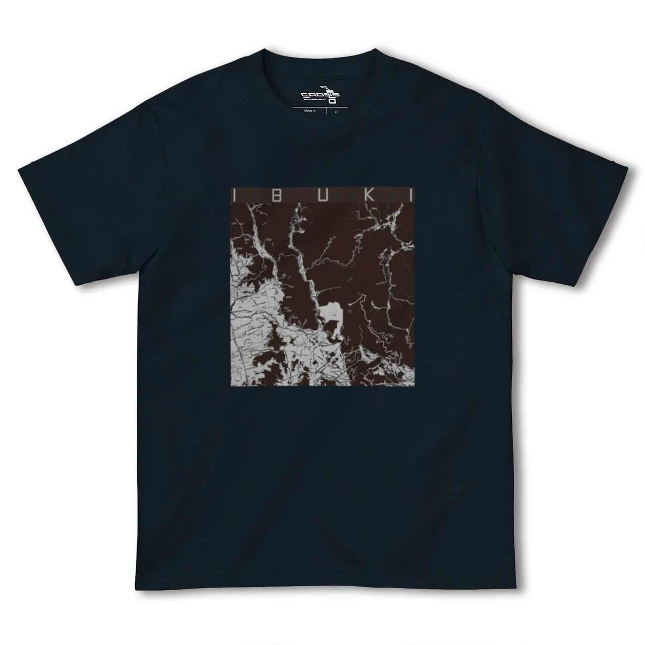 【伊吹(滋賀県)】地図柄ヘビーウェイトTシャツ