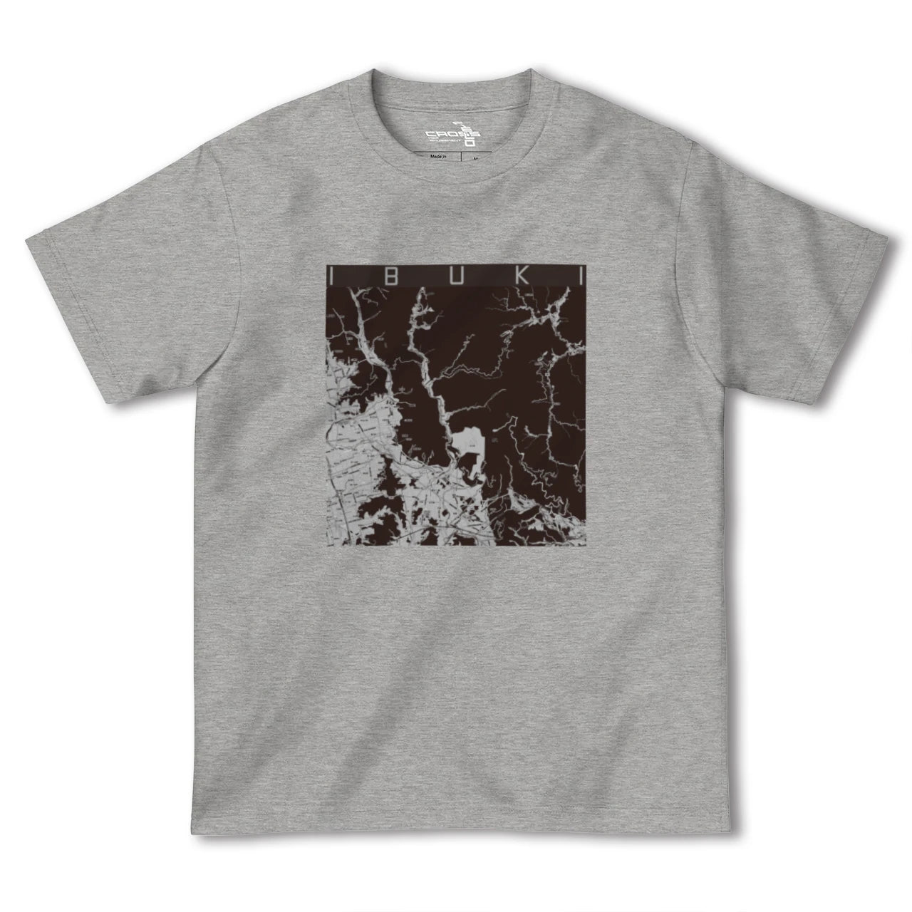 【伊吹(滋賀県)】地図柄ヘビーウェイトTシャツ