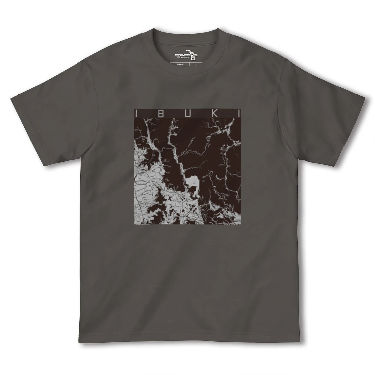 【伊吹(滋賀県)】地図柄ヘビーウェイトTシャツ