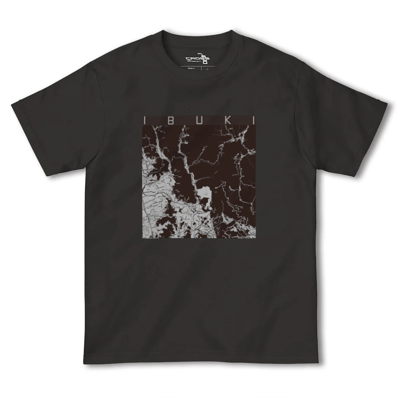 【伊吹(滋賀県)】地図柄ヘビーウェイトTシャツ