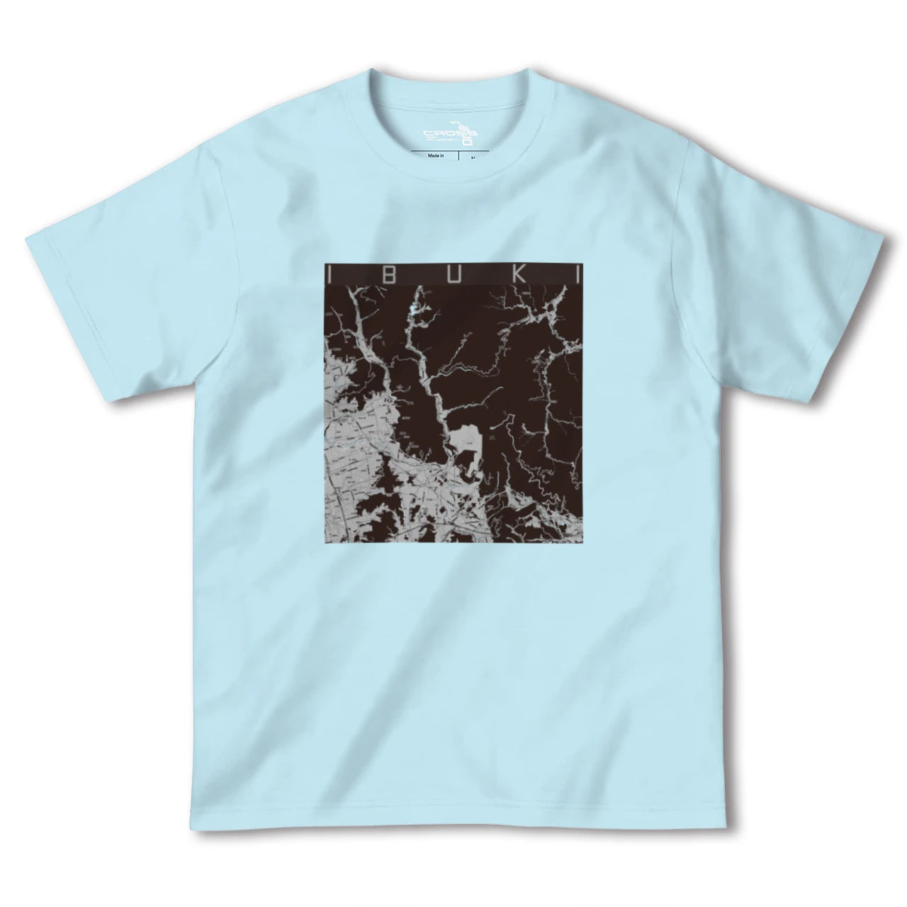 【伊吹(滋賀県)】地図柄ヘビーウェイトTシャツ