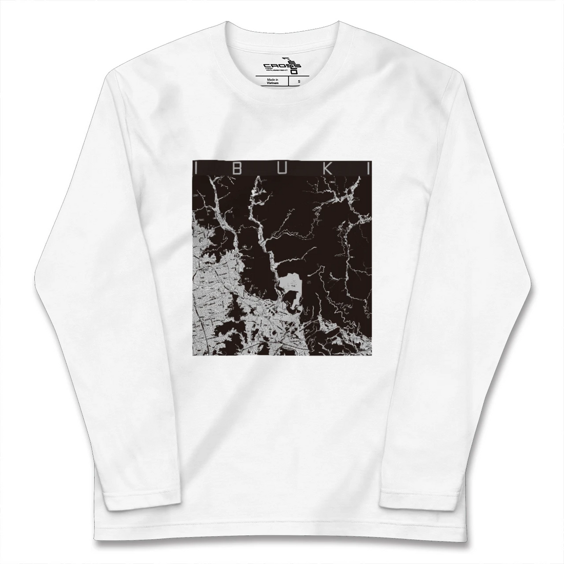 【伊吹(滋賀県)】地図柄ロングスリーブTシャツ