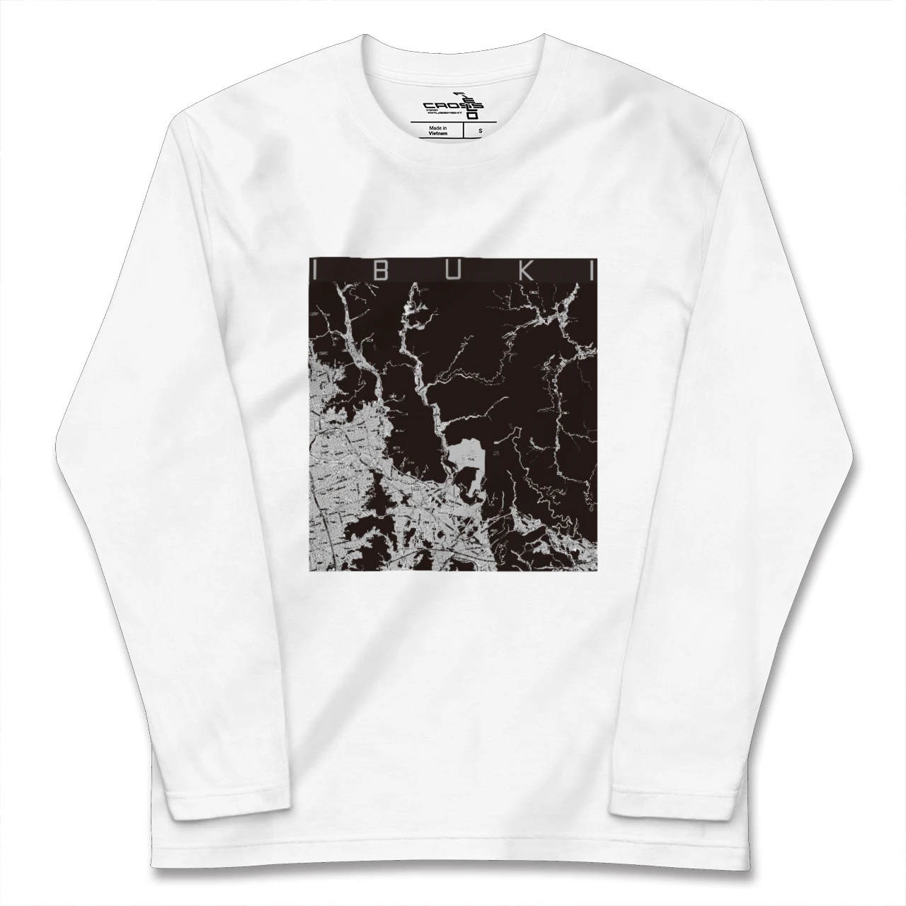 【伊吹(滋賀県)】地図柄ロングスリーブTシャツ