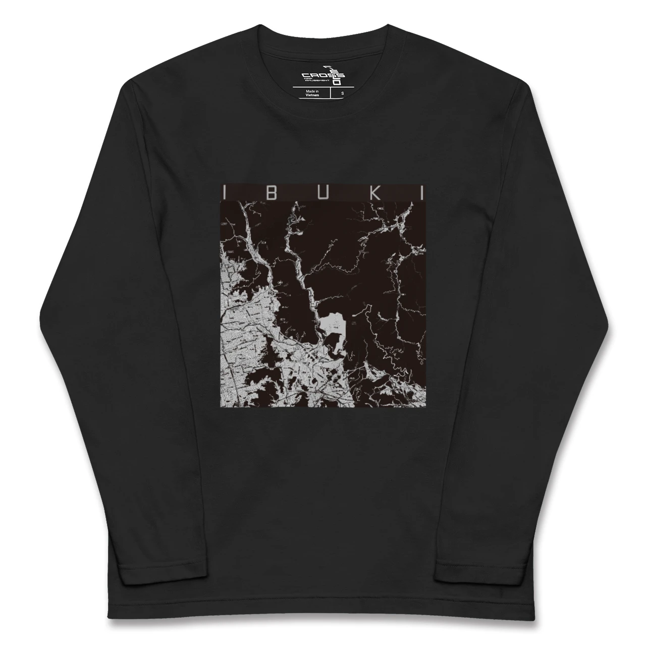 【伊吹(滋賀県)】地図柄ロングスリーブTシャツ