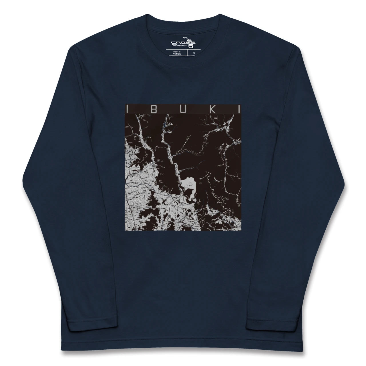 【伊吹(滋賀県)】地図柄ロングスリーブTシャツ