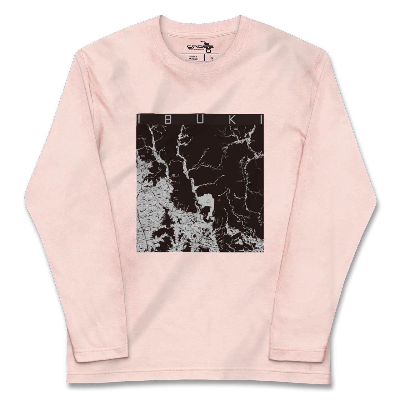 【伊吹(滋賀県)】地図柄ロングスリーブTシャツ