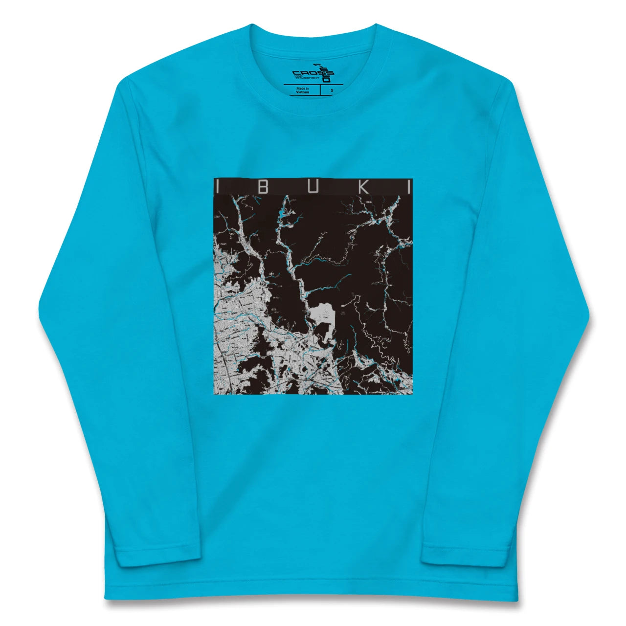 【伊吹(滋賀県)】地図柄ロングスリーブTシャツ