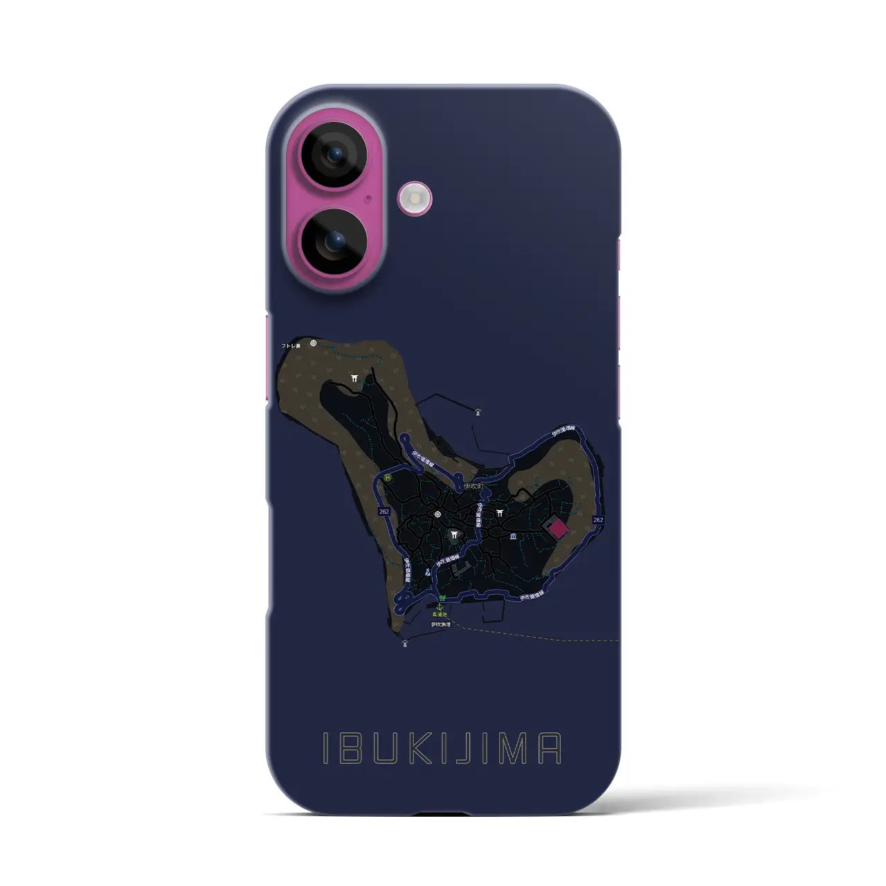 【伊吹島(香川県)】地図柄iPhoneケース(バックカバータイプ)