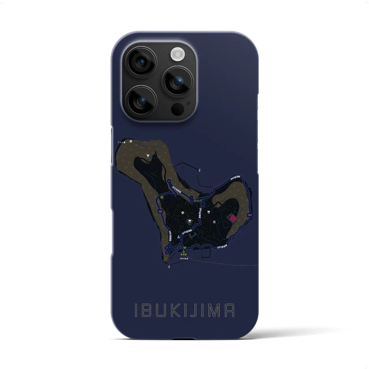 【伊吹島(香川県)】地図柄iPhoneケース(バックカバータイプ)