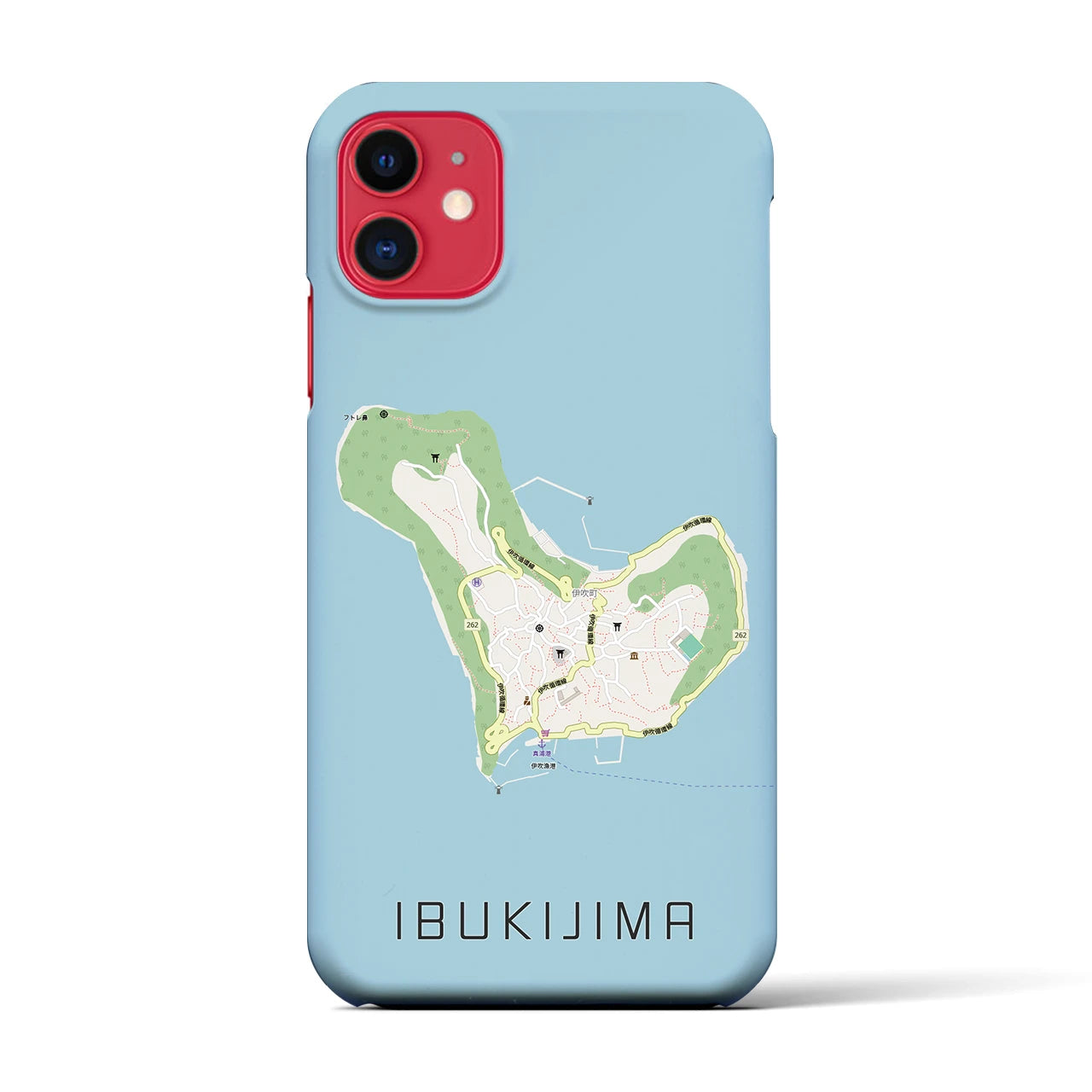 【伊吹島(香川県)】地図柄iPhoneケース(バックカバータイプ)