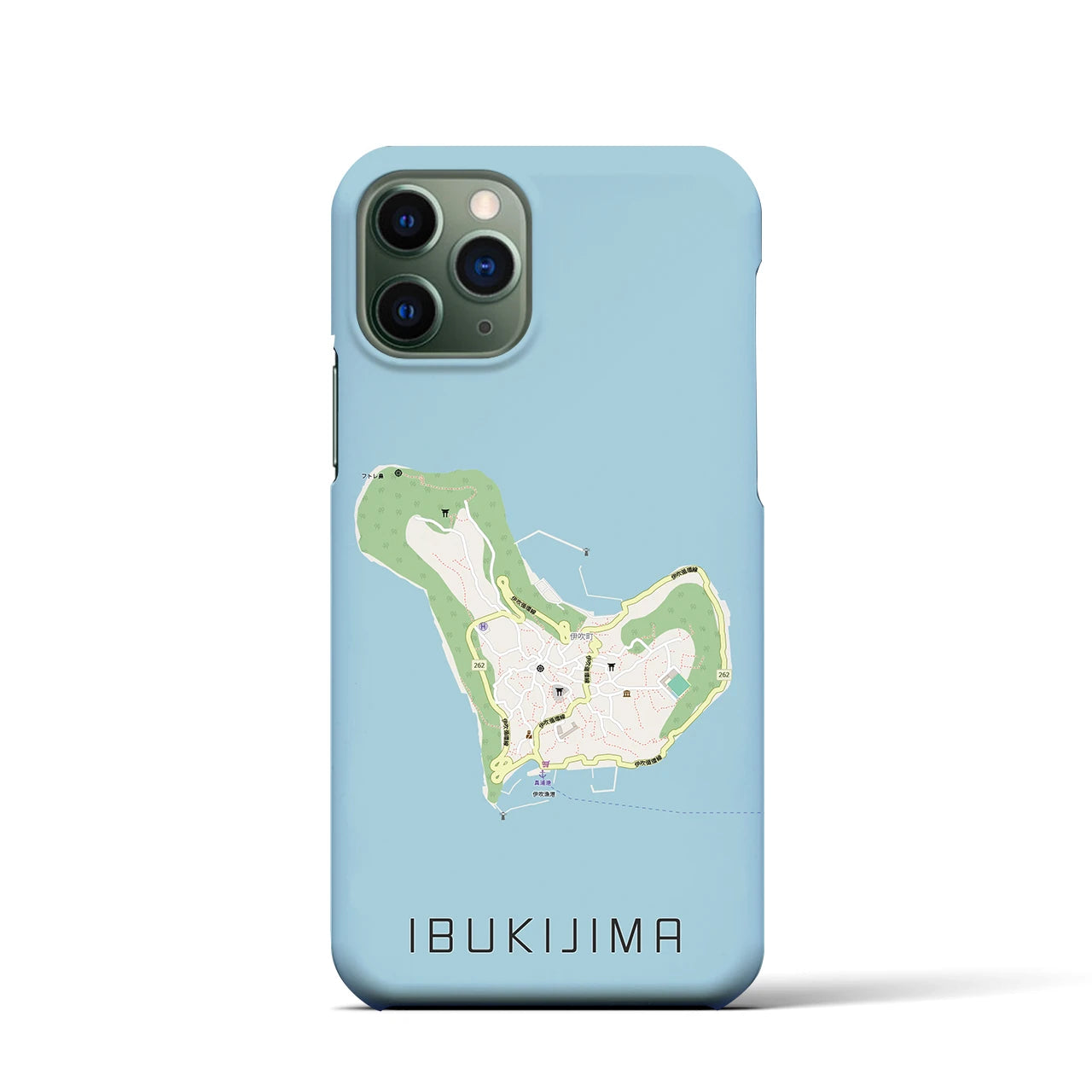 【伊吹島(香川県)】地図柄iPhoneケース(バックカバータイプ)