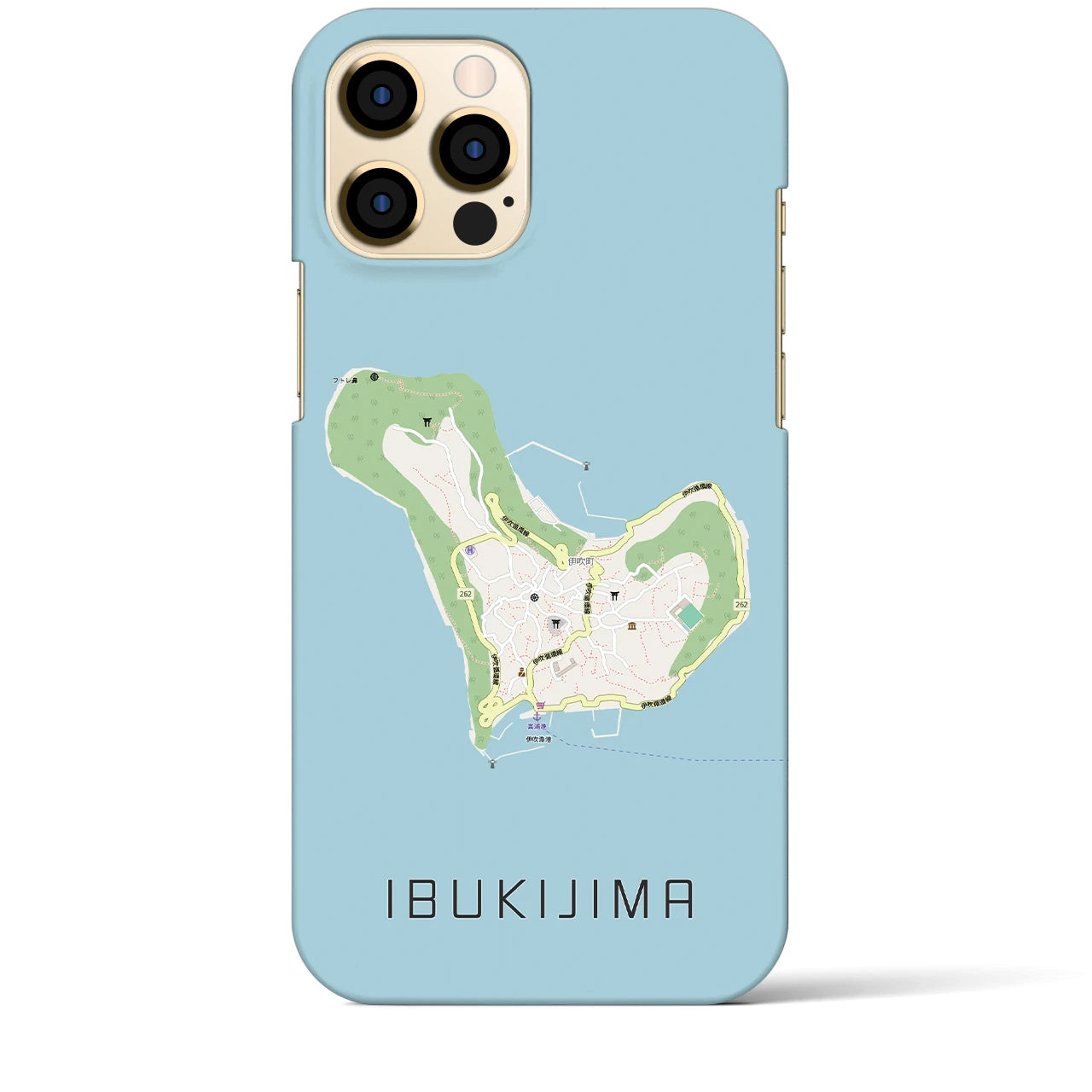 【伊吹島(香川県)】地図柄iPhoneケース(バックカバータイプ)