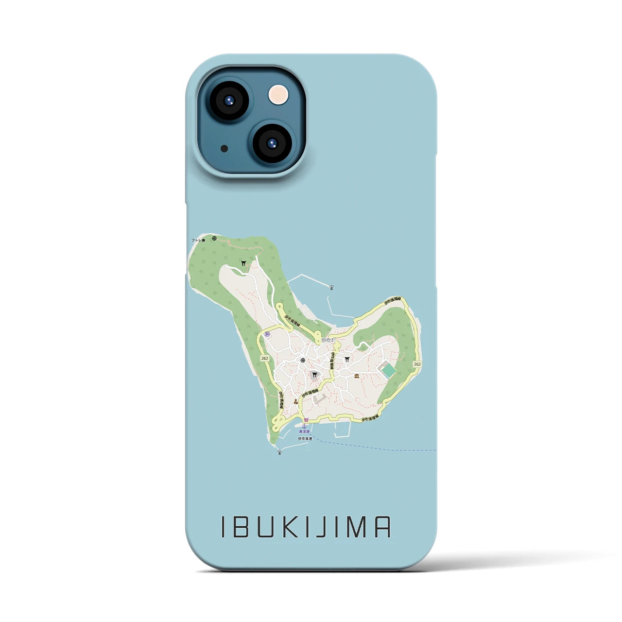 【伊吹島(香川県)】地図柄iPhoneケース(バックカバータイプ)