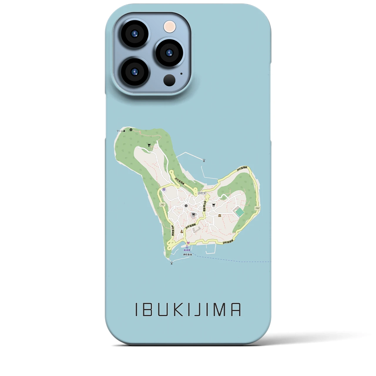 【伊吹島(香川県)】地図柄iPhoneケース(バックカバータイプ)