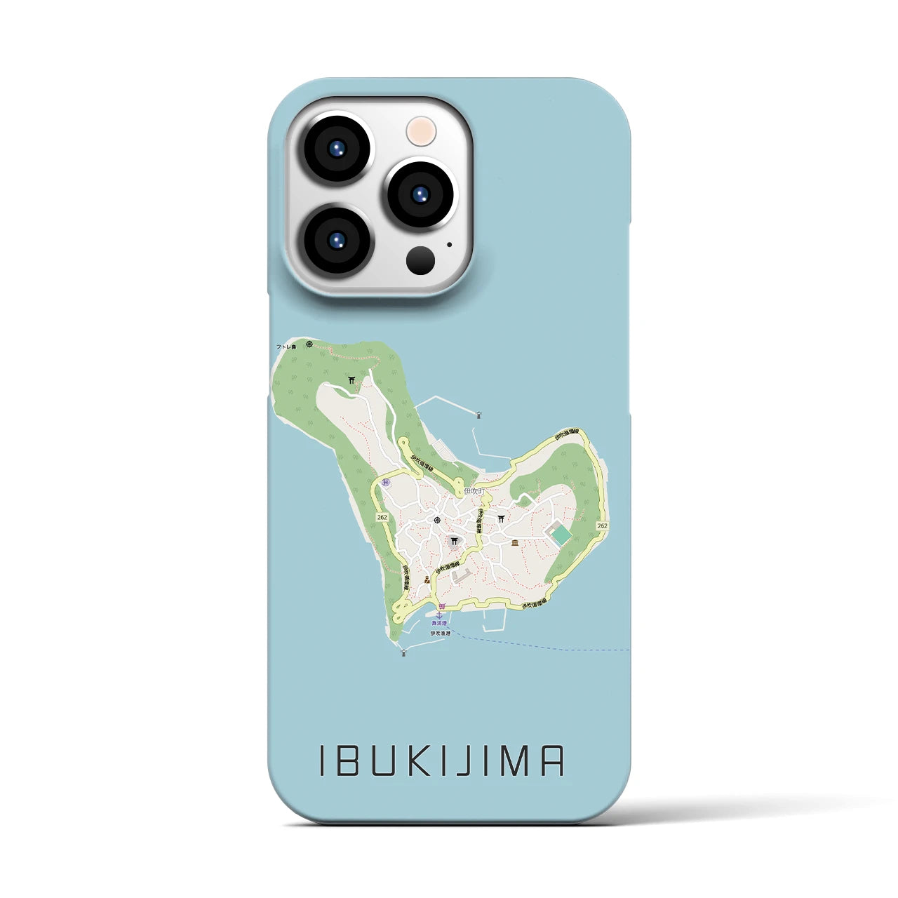 【伊吹島(香川県)】地図柄iPhoneケース(バックカバータイプ)