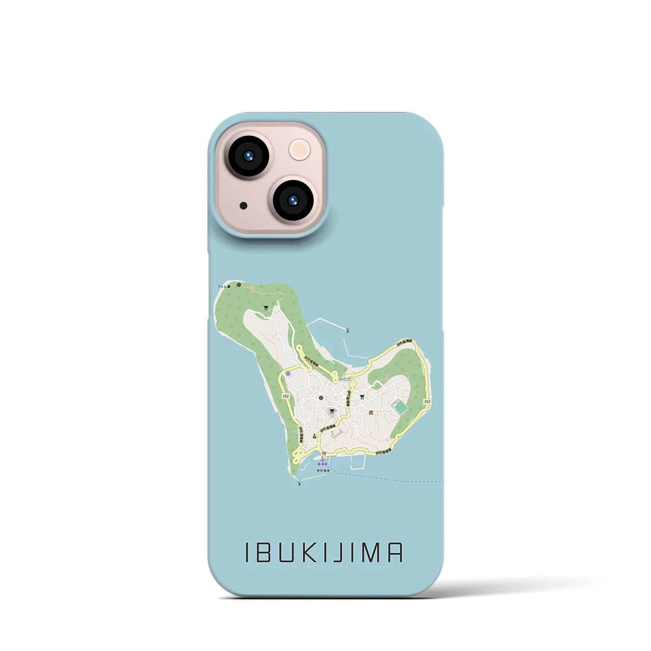 【伊吹島(香川県)】地図柄iPhoneケース(バックカバータイプ)