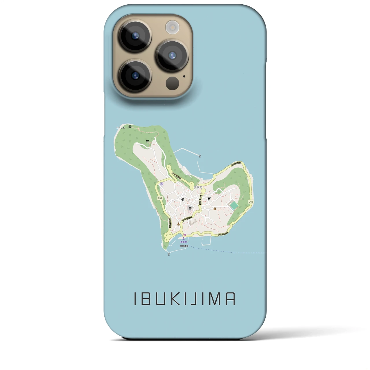 【伊吹島(香川県)】地図柄iPhoneケース(バックカバータイプ)