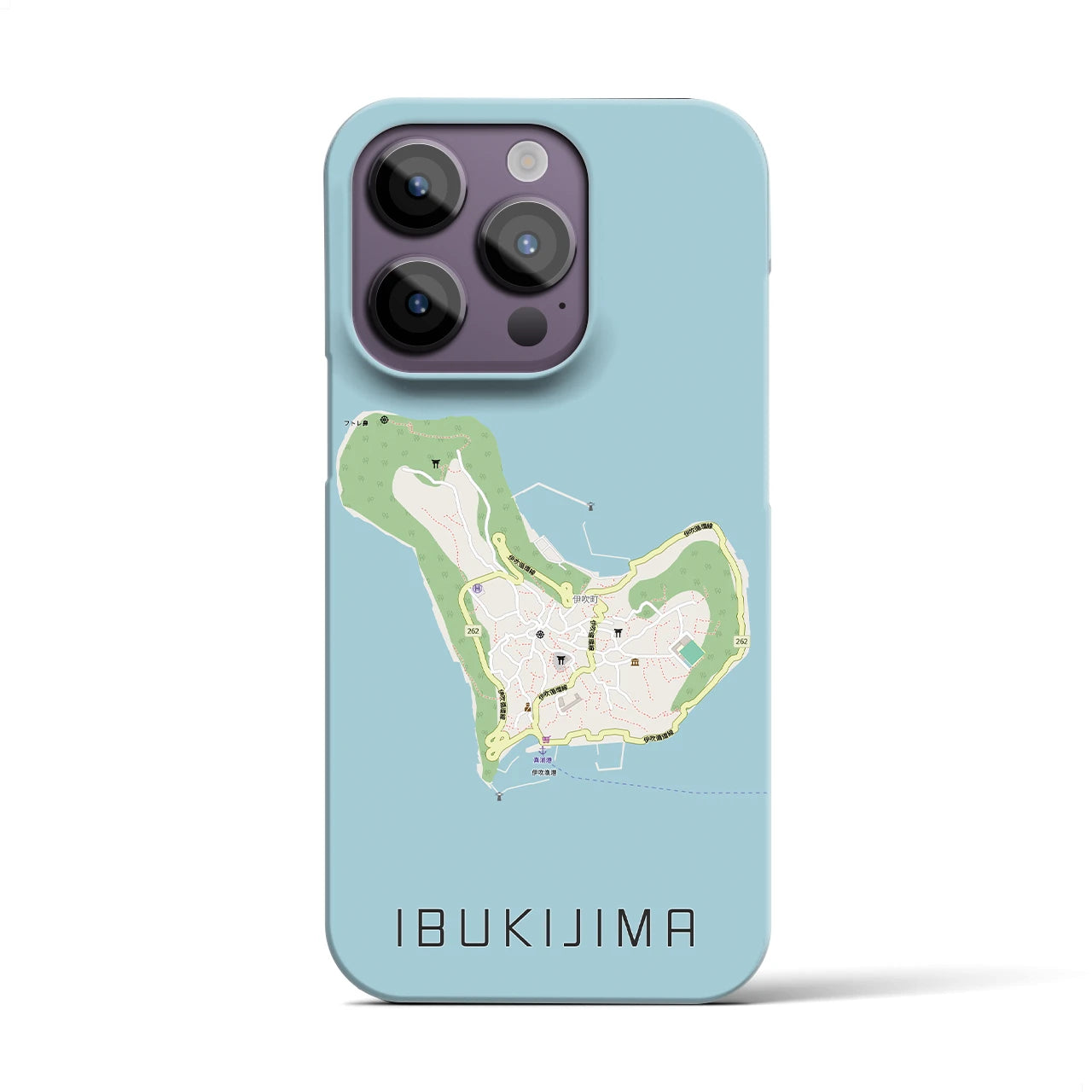 【伊吹島(香川県)】地図柄iPhoneケース(バックカバータイプ)