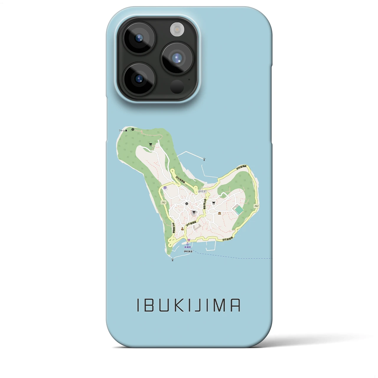 【伊吹島(香川県)】地図柄iPhoneケース(バックカバータイプ)