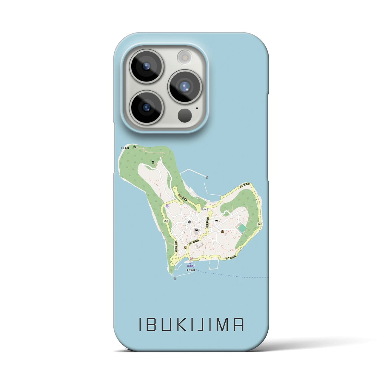 【伊吹島(香川県)】地図柄iPhoneケース(バックカバータイプ)