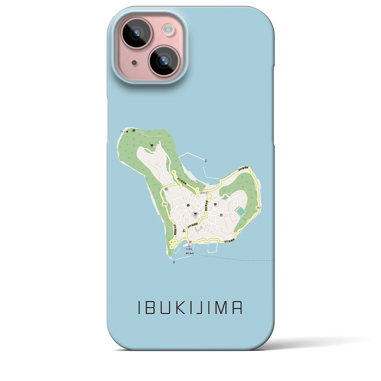 【伊吹島(香川県)】地図柄iPhoneケース(バックカバータイプ)