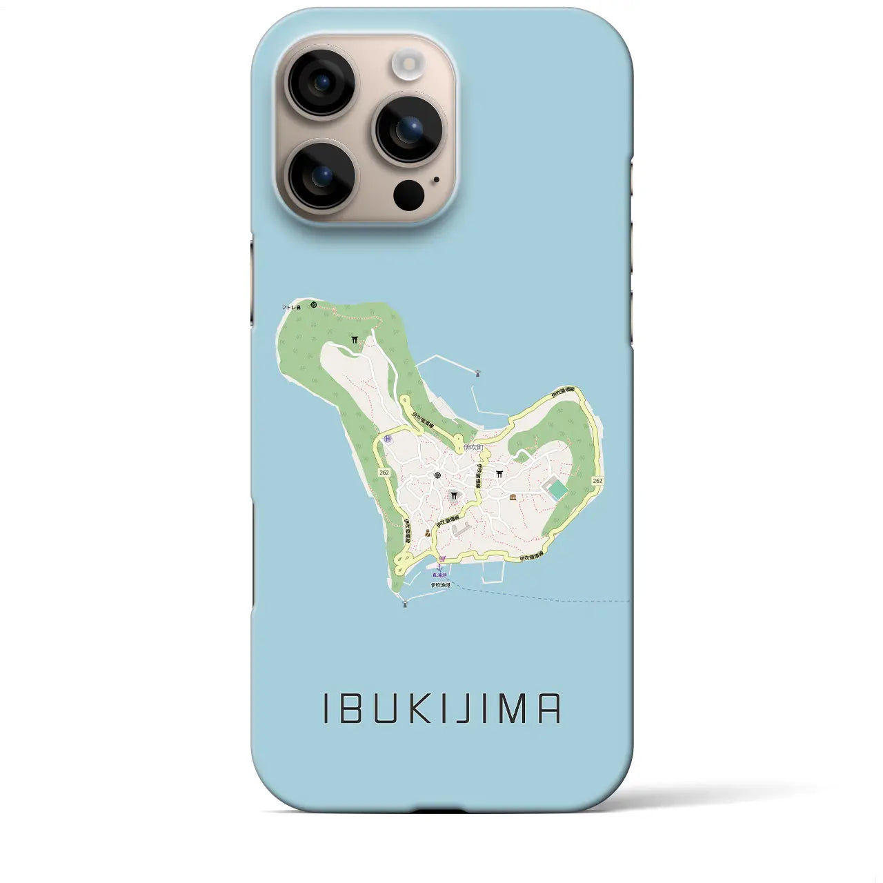 【伊吹島(香川県)】地図柄iPhoneケース(バックカバータイプ)