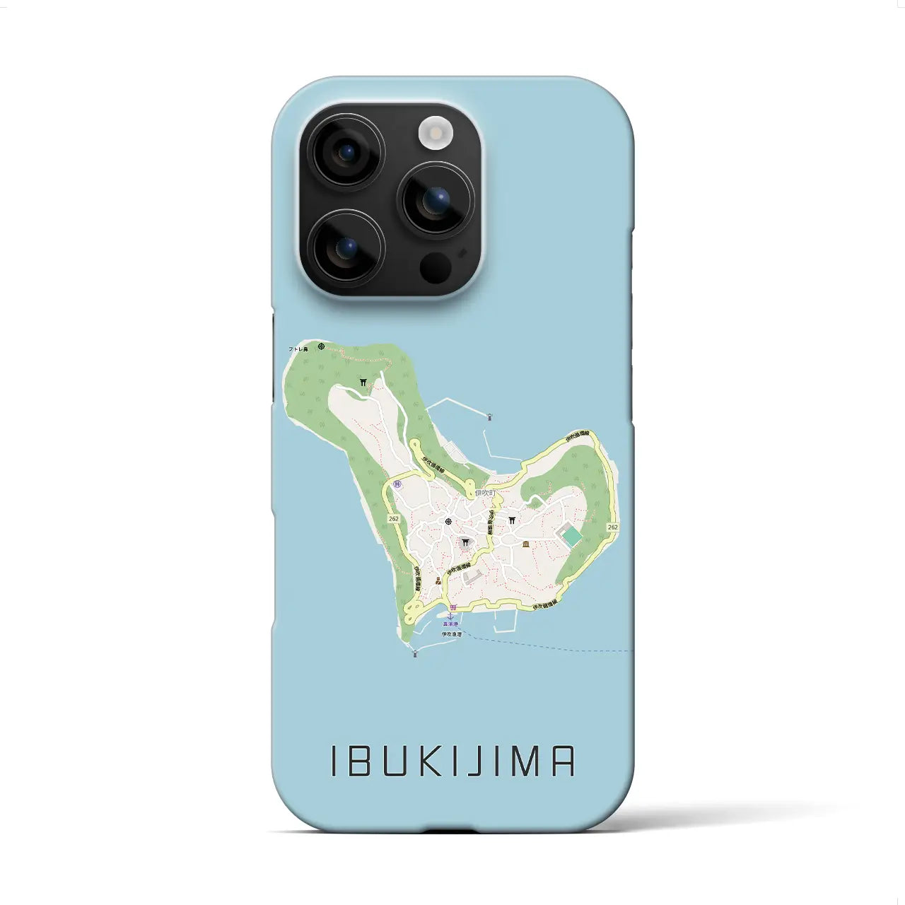 【伊吹島(香川県)】地図柄iPhoneケース(バックカバータイプ)