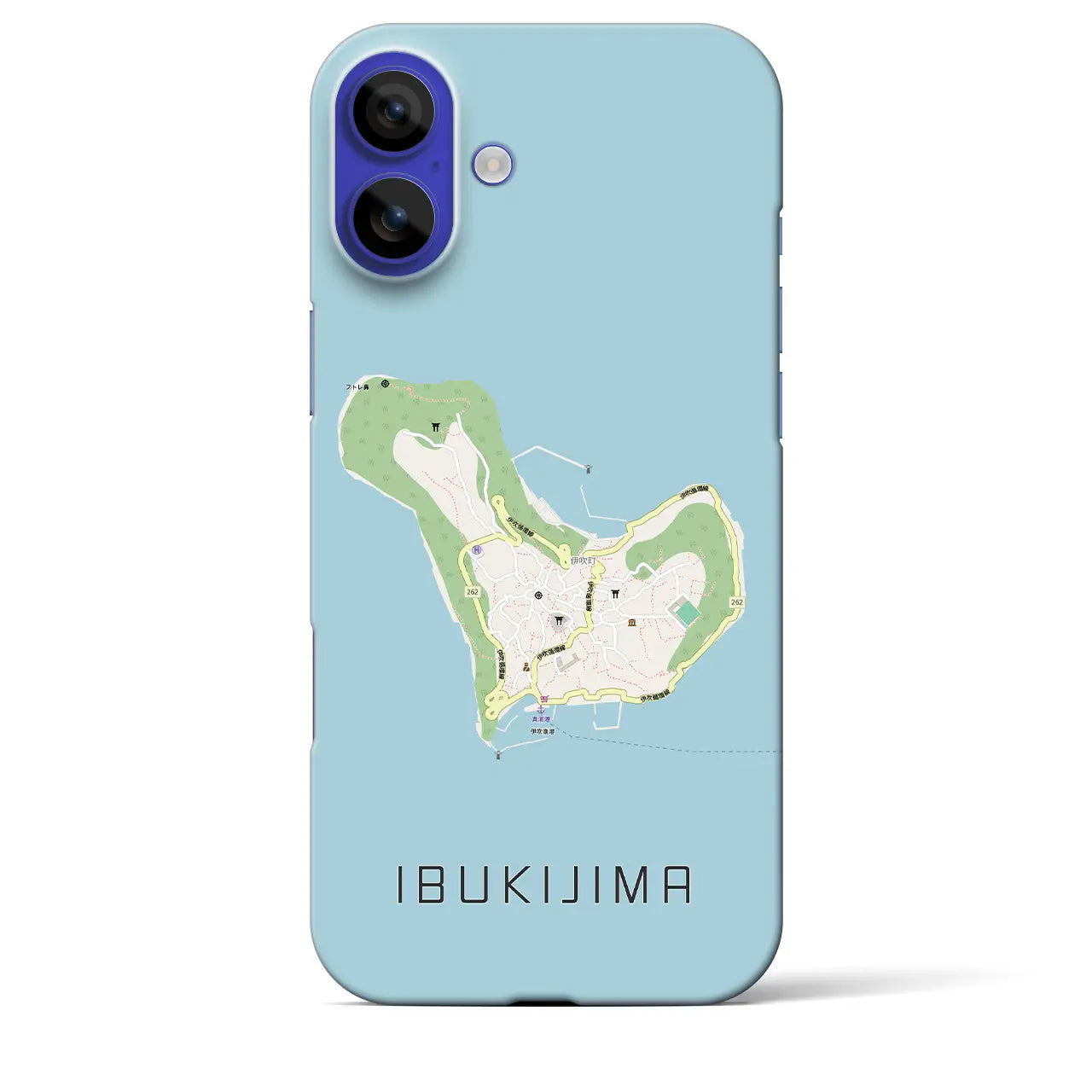【伊吹島(香川県)】地図柄iPhoneケース(バックカバータイプ)
