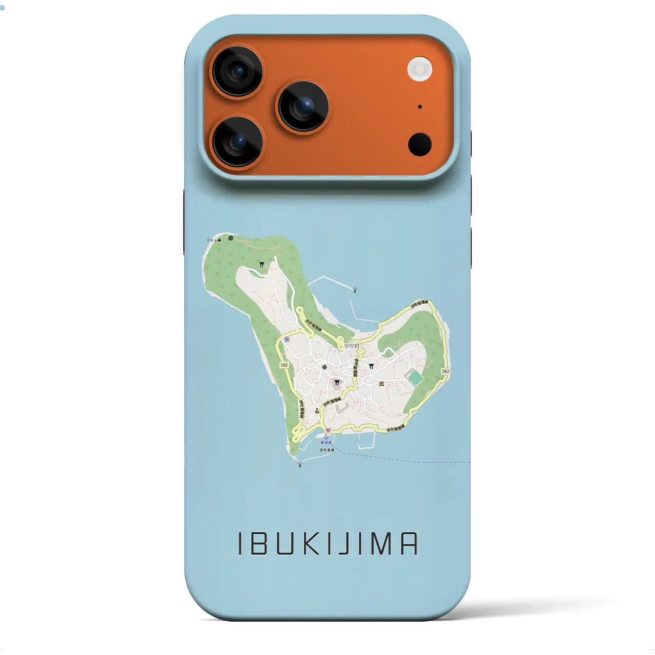 【伊吹島(香川県)】地図柄iPhoneケース(バックカバータイプ)