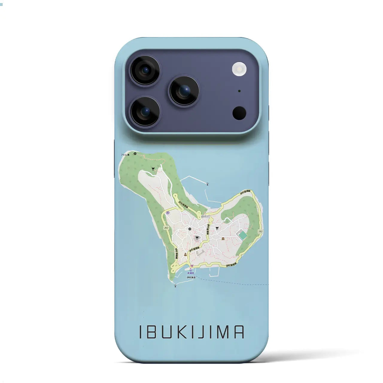 【伊吹島(香川県)】地図柄iPhoneケース(バックカバータイプ)ナチュラル・iPhone 17 Pro Max 用