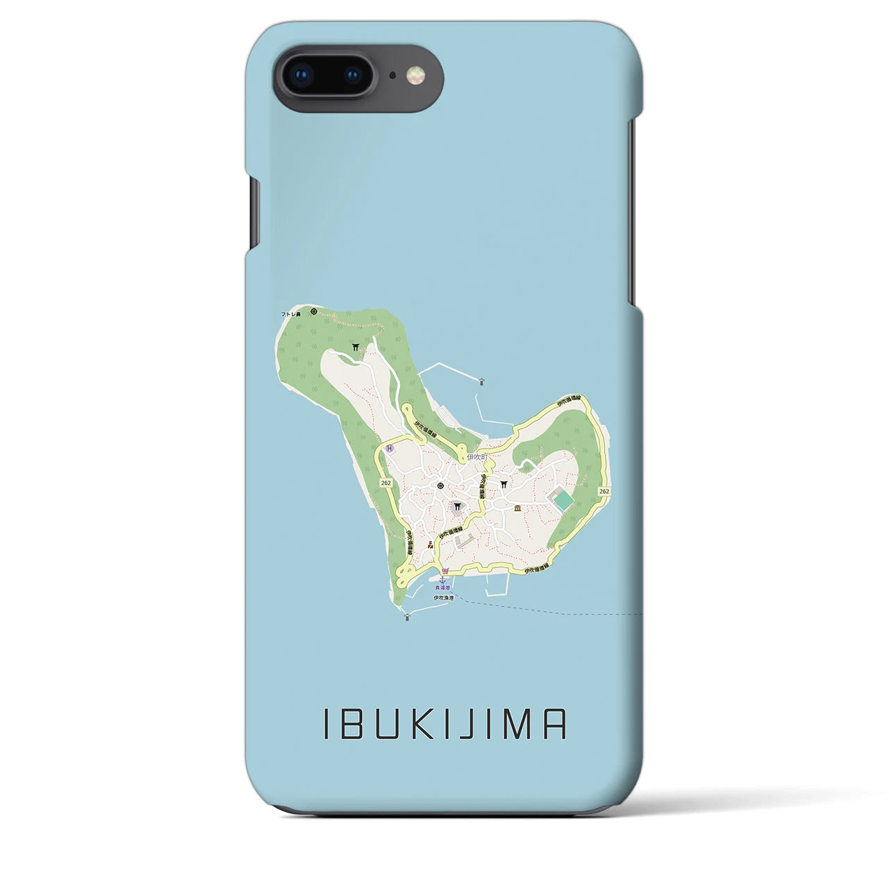 【伊吹島(香川県)】地図柄iPhoneケース(バックカバータイプ)