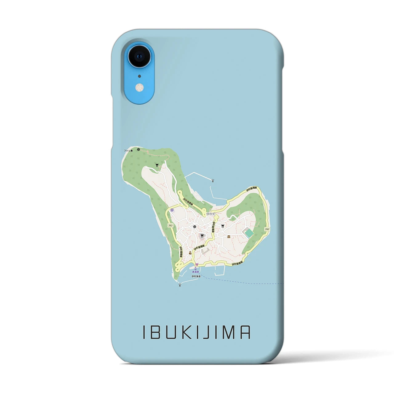 【伊吹島(香川県)】地図柄iPhoneケース(バックカバータイプ)