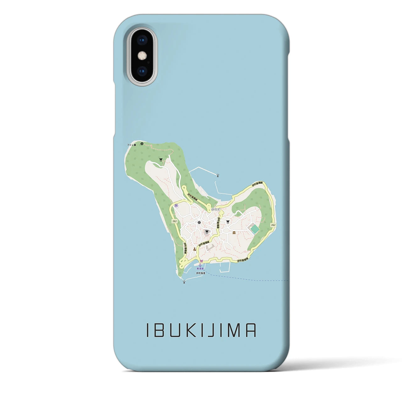 【伊吹島(香川県)】地図柄iPhoneケース(バックカバータイプ)