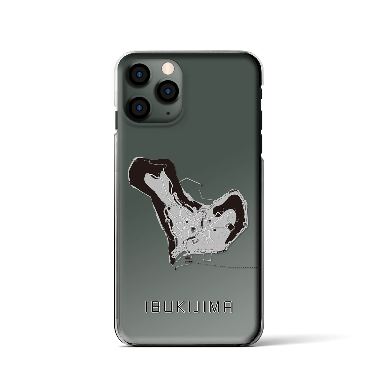 【伊吹島(香川県)】地図柄iPhoneケース(クリアタイプ)
