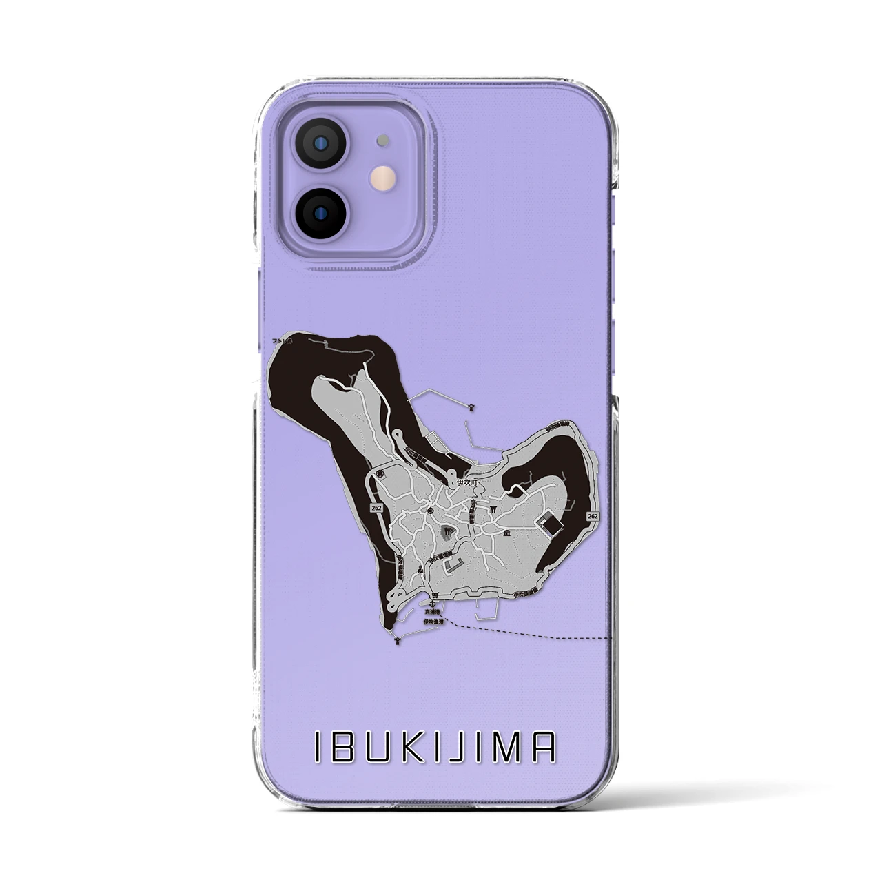 【伊吹島(香川県)】地図柄iPhoneケース(クリアタイプ)