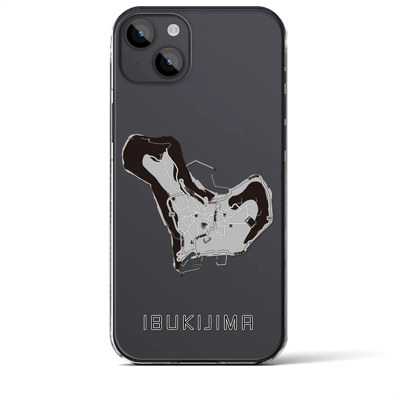 【伊吹島(香川県)】地図柄iPhoneケース(クリアタイプ)