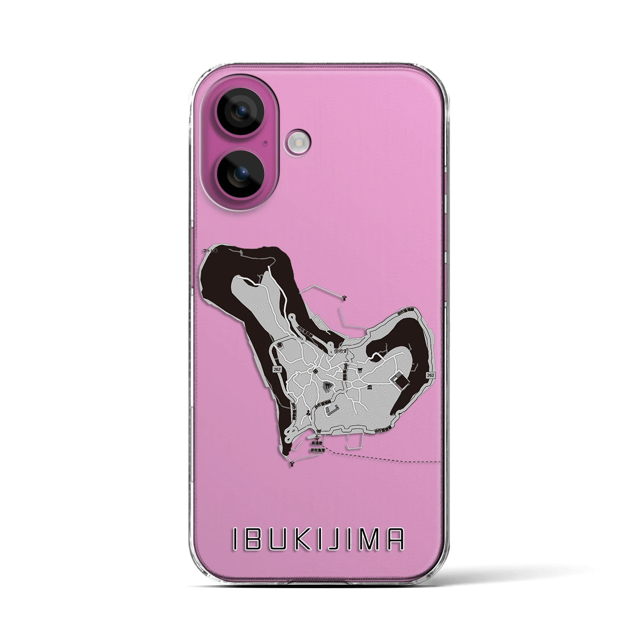 【伊吹島(香川県)】地図柄iPhoneケース(クリアタイプ)